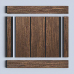 Hiwood Стеновые панели Hiwood цветные LV127 BR396K черный коричневый
